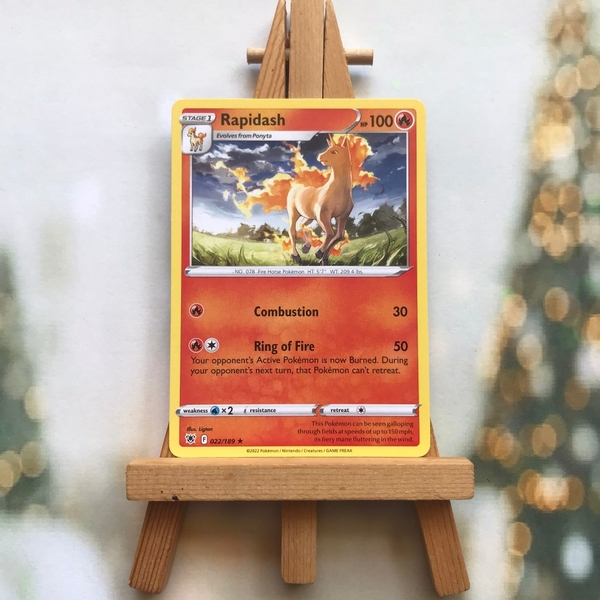 Thẻ hình Pokemon Rapidash 022/189 - Lá bài lẻ Sword & Shield: Astral Radiance Rare Reverse Holo tiếng Anh chính hãng