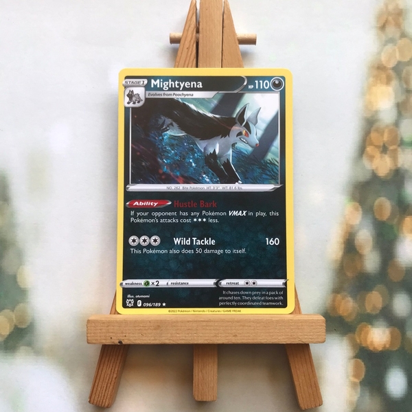 Thẻ hình Pokemon Mightyena 096/189 - Lá bài lẻ Sword & Shield: Astral Radiance Rare tiếng Anh chính hãng ảnh 2