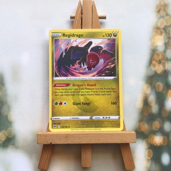 Thẻ hình Pokemon Regidrago 118/189 - Lá bài lẻ Astral Radiance Rare Reverse Holo tiếng Anh chính hãng ảnh 2
