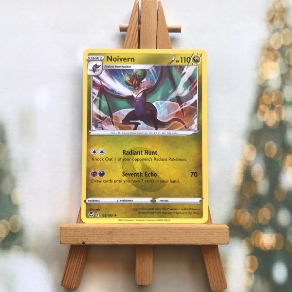 Thẻ hình Pokemon Noivern 133/195 - Lá bài lẻ Silver Tempest Rare Reverse Holo tiếng Anh chính hãng ảnh 3