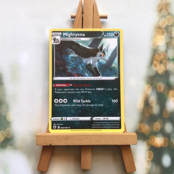 Thẻ hình Pokemon Mightyena 096/189 - Lá bài lẻ Sword & Shield: Astral Radiance Rare tiếng Anh chính hãng ảnh 3