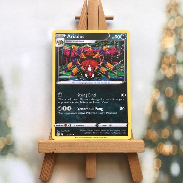 Thẻ hình Pokemon Ariados 113/196 - Lá bài lẻ Sword & Shield: Lost Origin Rare tiếng Anh chính hãng ảnh 2