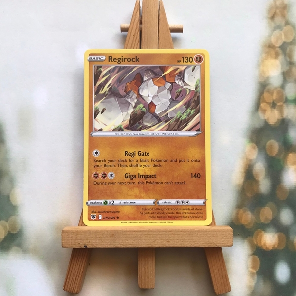 Thẻ hình Pokemon Regirock 075/189 - Lá bài lẻ Sword & Shield: Astral Radiance Rare tiếng Anh chính hãng