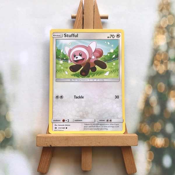 Thẻ hình Pokemon Stufful 111/149 - Lá bài lẻ Sun & Moon Base Set Common tiếng Anh chính hãng