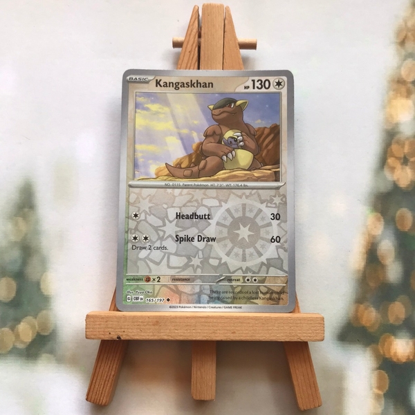 Thẻ hình Pokemon Kangaskhan 165/197 - Lá bài Obsidian Flames Uncommon Reverse Holo tiếng Anh chính hãng