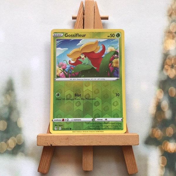 Thẻ hình Pokemon Gossifleur 015/203 - Lá bài lẻ Sword & Shield: Evolving Skies Common Reverse Holo tiếng Anh chính hãng