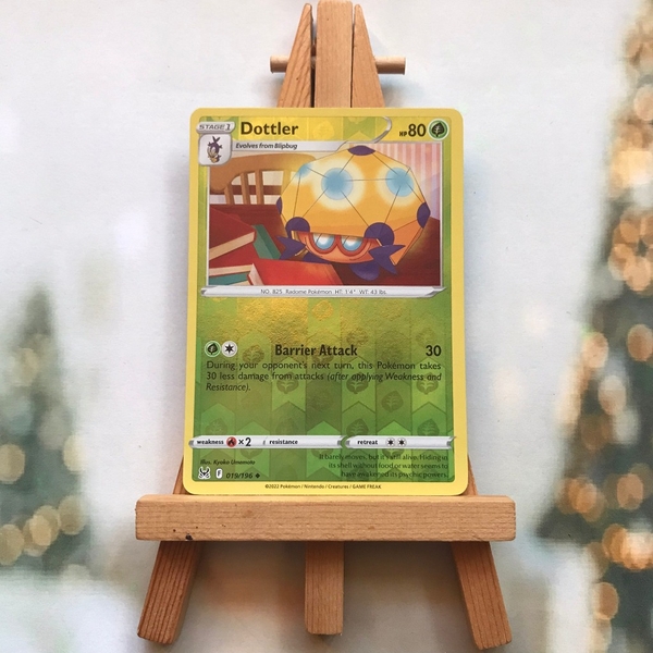Thẻ hình Pokemon Dottler 019/196 - Lá bài lẻ Sword & Shield: Lost Origin Uncommon Reverse Holo tiếng Anh chính hãng