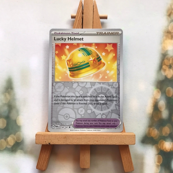 Thẻ Pokemon Lucky Helmet 158/167 - Lá bài Scarlet&Violet Twilight Masquerade Uncommon Reverse Holo tiếng Anh chính hãng ảnh 2