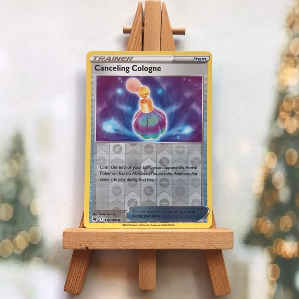 Thẻ Pokemon Canceling Cologne 136/189 - Lá bài Astral Radiance Uncommon Reverse Holo tiếng Anh chính hãng ảnh 3