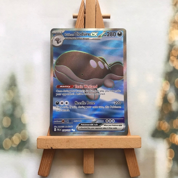 Thẻ Pokemon Paldean Clodsire ex 244/193 - Lá bài Scarlet&Violet Paldea Evolved Full Art Secret Rare tiếng Anh chính hãng