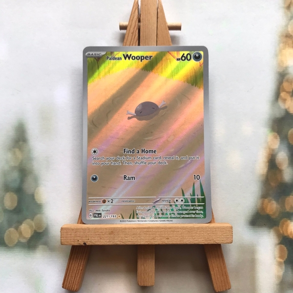 Thẻ hình Pokemon Paldean Wooper 221/193 - Lá bài lẻ Scarlet&Violet Paldea Evolved Illustration Rare tiếng Anh chính hãng