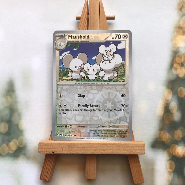 Thẻ hình Pokemon Maushold 074/091 - Lá bài lẻ Scarlet & Violet: Paldean Fates Uncommon Reverse Holo tiếng Anh chính hãng