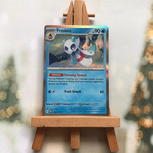 Thẻ hình Pokemon Froslass 053/167 -Lá bài Scarlet&Violet Twilight Masquerade Holo Rare Reverse Holo tiếng Anh chính hãng ảnh 3