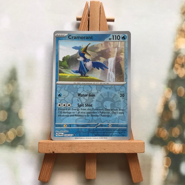 Thẻ hình Pokemon Cramorant 058/167 - Lá bài lẻ SVE Twilight Masquerade Uncommon Reverse Holo tiếng Anh chính hãng
