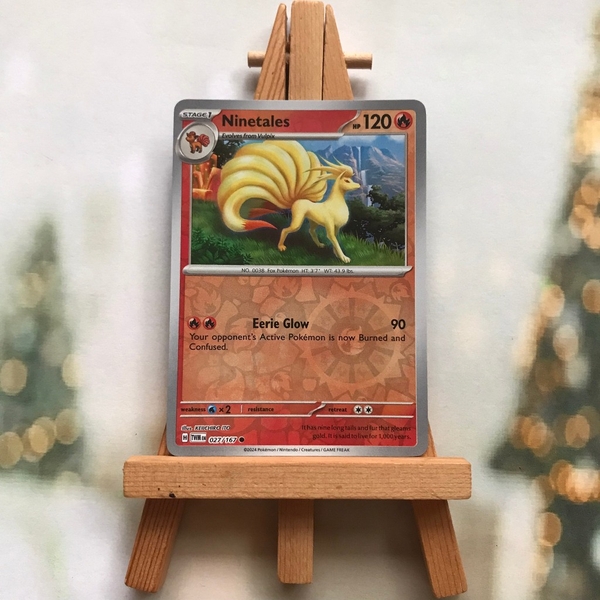 Thẻ hình Pokemon Ninetales 027/167 - Lá bài Scarlet&Violet Twilight Masquerade Common Reverse Holo tiếng Anh chính hãng