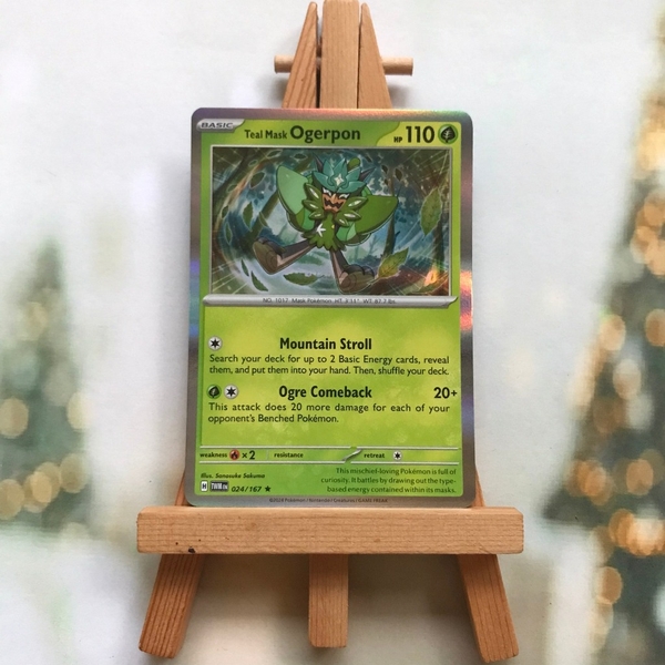 Thẻ hình Pokemon Teal Mask Ogerpon 024/167 - Lá bài SVE Twilight Masquerade Holo Rare Reverse Holo tiếng Anh chính hãng ảnh 5