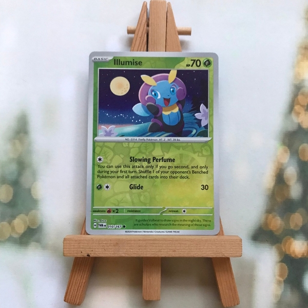 Thẻ hình Pokemon Illumise 010/167 - Lá bài Scarlet&Violet Twilight Masquerade Common Reverse Holo tiếng Anh chính hãng