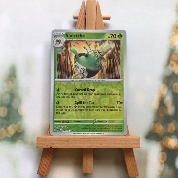 Thẻ hình Pokemon Sinistcha 022/167 - Lá bài lẻ SVE Twilight Masquerade Holo Rare Reverse Holo tiếng Anh chính hãng ảnh 3