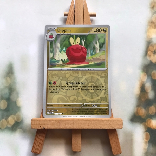 Thẻ hình Pokemon Dipplin 127/167 - Lá bài Scarlet&Violet Twilight Masquerade Uncommon Reverse Holo tiếng Anh chính hãng