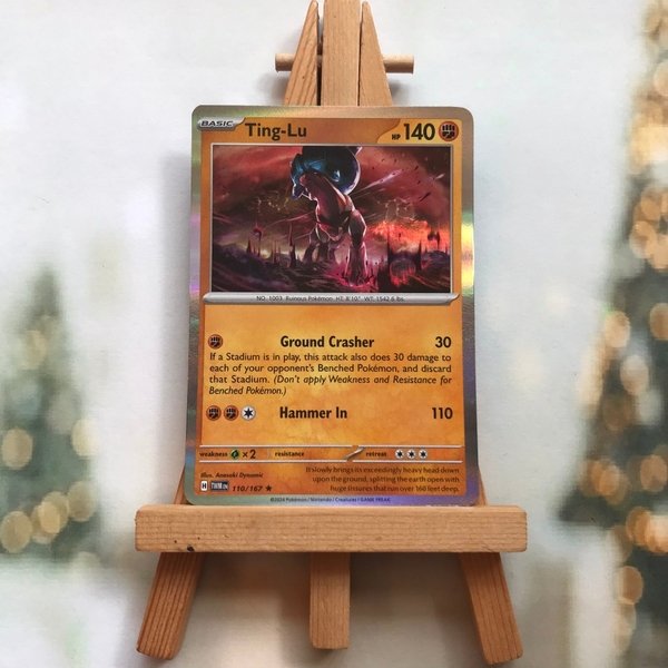 Thẻ hình Pokemon Ting-Lu 110/167 - Lá bài lẻ Twilight Masquerade Holo Rare Reverse Holo tiếng Anh chính hãng ảnh 2
