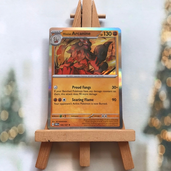 Thẻ hình Pokemon Hisuian Arcanine 100/167 Lá bài Twilight Masquerade Holo Rare Reverse tiếng Anh chính hãng