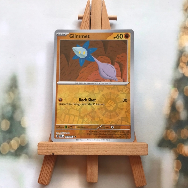 Thẻ hình Pokemon Glimmet 108/167 - Lá bài Scarlet&Violet Twilight Masquerade Common Reverse Holo tiếng Anh chính hãng