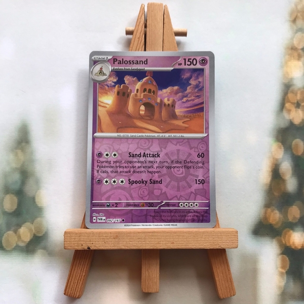 Thẻ hình Pokemon Palossand 092/167 - Lá bài Scarlet&Violet Twilight Masquerade Common Reverse Holo tiếng Anh chính hãng