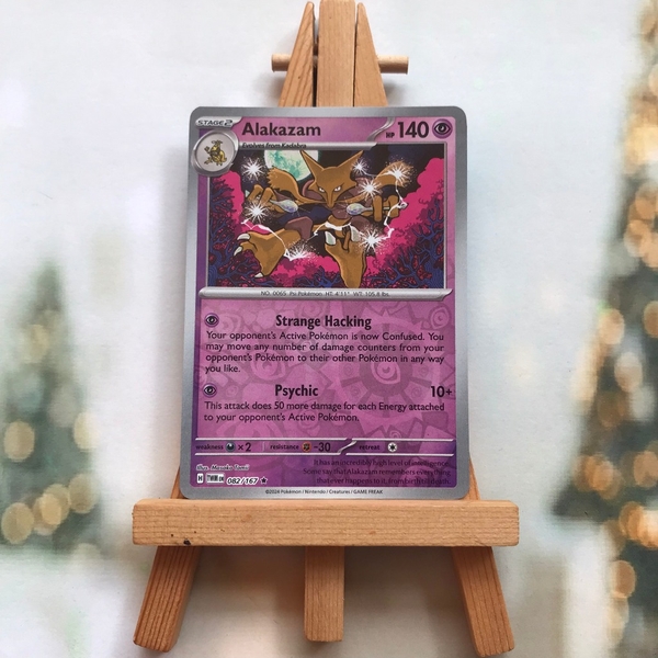 Thẻ hình Pokemon Alakazam 082/167 - Lá bài lẻ Scarlet and Violet: Twilight Masquerade Holo Rare tiếng Anh chính hãng ảnh 3