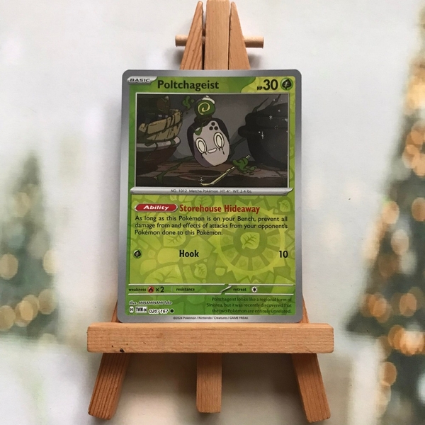 Thẻ hình Pokemon Poltchageist 020/167 - Lá bài lẻ SVE Twilight Masquerade Common Reverse Holo tiếng Anh chính hãng