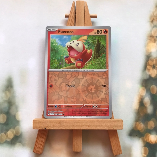 Thẻ hình Pokemon Fuecoco 034/193 - Lá bài Scarlet & Violet: Paldea Evolved Common Reverse Holo tiếng Anh chính hãng