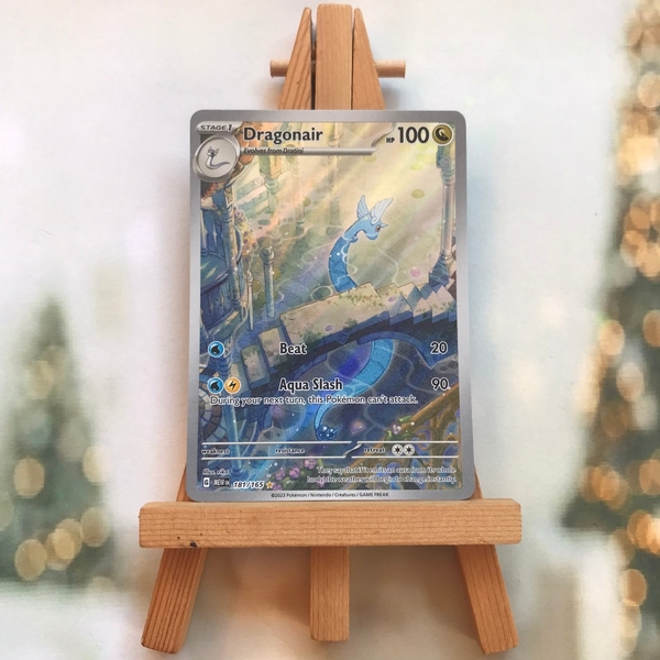 Thẻ hình Pokemon Dragonair 181/165 - Lá bài Scarlet & Violet 151 Illustration Rare tiếng Anh chính hãng
