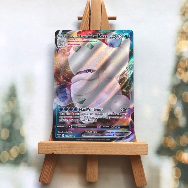 Thẻ hình Pokemon Galarian Darmanitan VMAX 037/185 - Lá bài Vivid Voltage Ultra Rare tiếng Anh chính hãng