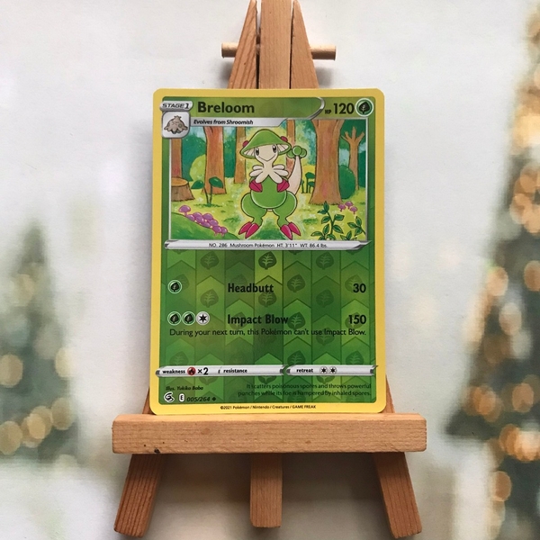 Thẻ hình Pokemon Breloom 005/264 - Lá bài Sword & Shield: Fusion Strike Uncommon Reverse Holo tiếng Anh chính hãng