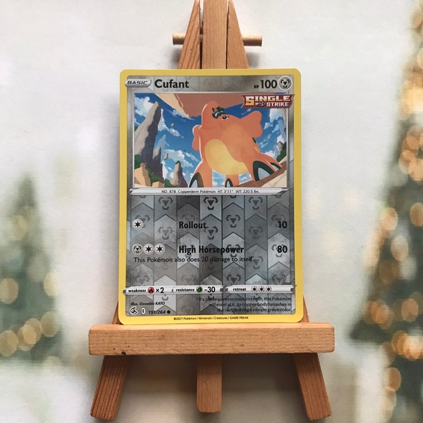Thẻ hình Pokemon Cufant 191/264 - Lá bài Sword & Shield: Fusion Strike Common Reverse Holo tiếng Anh chính hãng