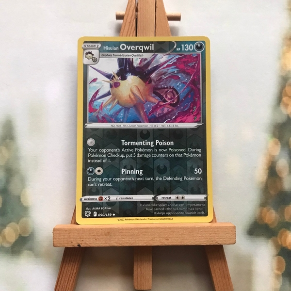 Thẻ hình Pokemon Hisuian Overqwil 090/189 - Lá bài SWSH Astral Radiance Uncommon Reverse Holo tiếng Anh chính hãng