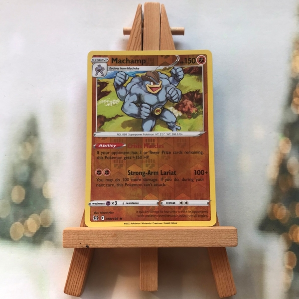 Thẻ hình Pokemon Machamp 088/196 - Lá bài Sword & Shield: Lost Origin Holo Rare Reverse Holo tiếng Anh chính hãng