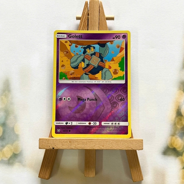Thẻ hình Pokemon Golett 43/73 - Lá bài lẻ Shining Legends Common Reverse Holo tiếng Anh chính hãng