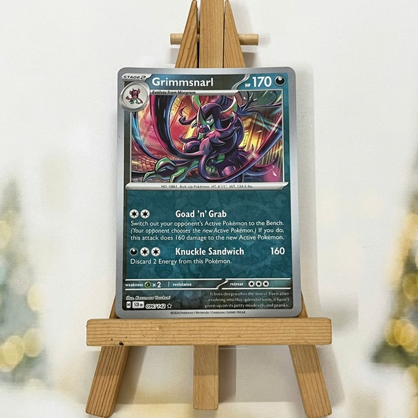 Thẻ hình Pokemon Grimmsnarl 096/142 - Lá bài lẻ Stellar Crown Rare Reverse Holo tiếng Anh chính hãng
