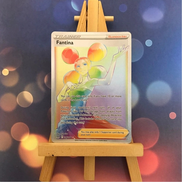 Thẻ hình Pokemon Fantina 206/196 - Lá bài lẻ Sword & Shield: Lost Origin Hyper Rare tiếng Anh chính hãng ảnh 2