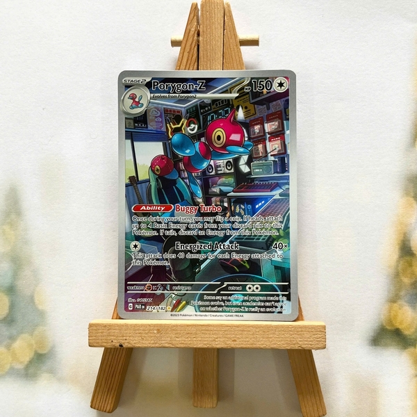 Thẻ hình Pokemon Porygon-Z 214/182 - Lá bài Scarlet & Violet: Paradox Rift Illustration Rare tiếng Anh chính hãng ảnh 2