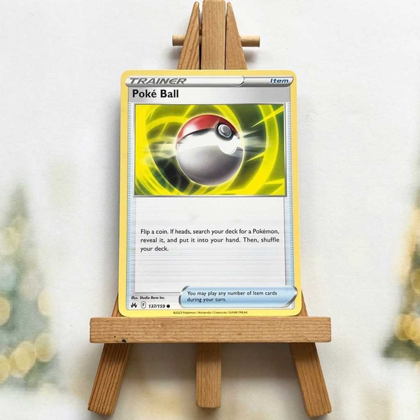 Thẻ hình Pokemon Poke Ball 137/159 - Lá bài Sword & Shield: Crown Zenith Common Reverse Holo tiếng Anh