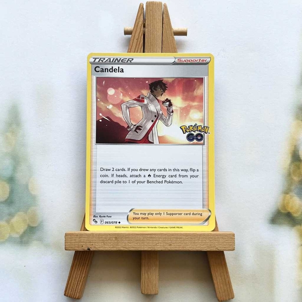 Thẻ hình Candela 065/078 - Lá bài lẻ Pokemon GO Uncommon Reverse Holo tiếng Anh chính hãng ảnh 2