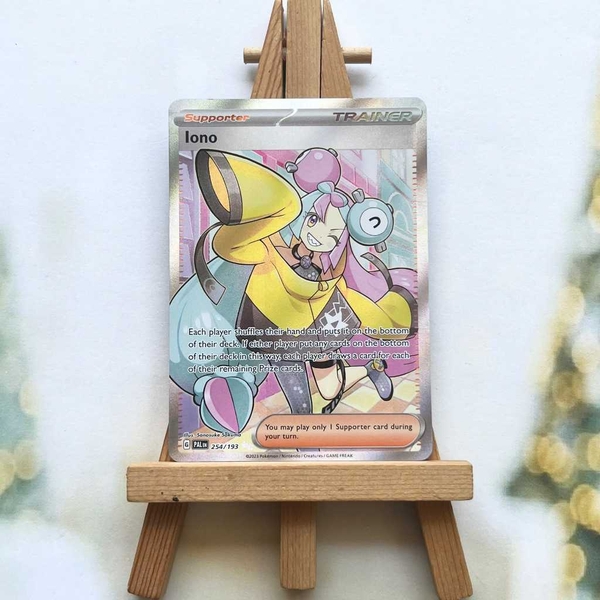 Thẻ hình Pokemon Iono 254/193 - Lá bài lẻ Paldea Evolved Full Art Secret Rare tiếng Anh chính hãng ảnh 2