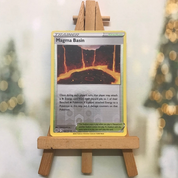 Thẻ hình Pokemon Magma Basin 144/172 - Lá bài Sword & Shield: Brilliant Stars Uncommon Reverse Holo tiếng Anh