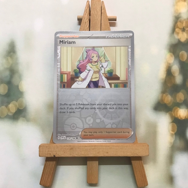 Thẻ hình Pokemon Miriam 179/198 - Lá bài Scarlet & Violet Base Set Uncommon Reverse Holo tiếng Anh chính hãng ảnh 5