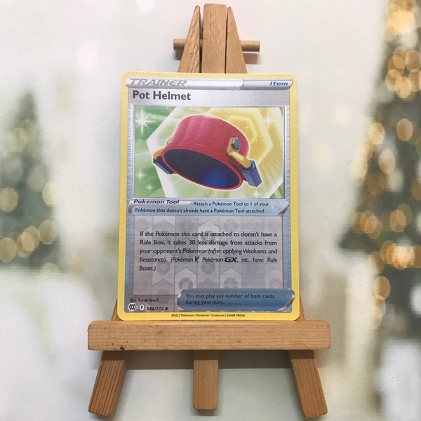 Thẻ hình Pokemon Pot Helmet 146/172 - Lá bài Sword & Shield: Brilliant Stars Uncommon Reverse Holo tiếng Anh chính hãng