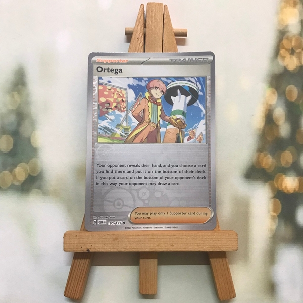 Thẻ hình Pokemon Ortega 190/197 - Lá bài Scarlet & Violet: Obsidian Flames Uncommon Reverse Holo tiếng Anh chính hãng ảnh 2
