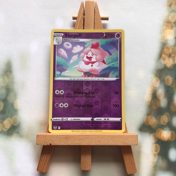 Thẻ hình Pokemon Slurpuff 084/195 - Lá bài Sword & Shield: Silver Tempest Uncommon Reverse Holo tiếng Anh chính hãng