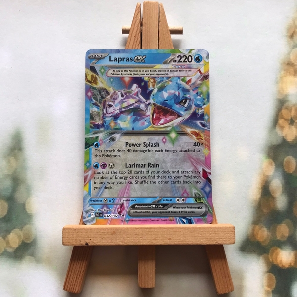 Thẻ hình Pokemon Lapras ex 032/142 - Lá bài lẻ Stellar Crown Ultra Rare tiếng Anh chính hãng