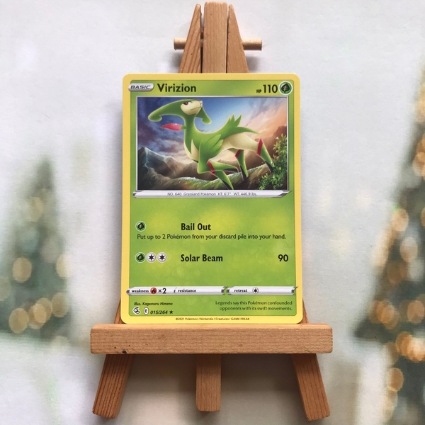Thẻ hình Pokemon Virizion 015/264 - Lá bài lẻ Fusion Strike Rare tiếng Anh chính hãng